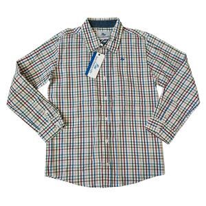 NWT Southbound Size M (10/12) Rust & Green Button Down Dress Shirt